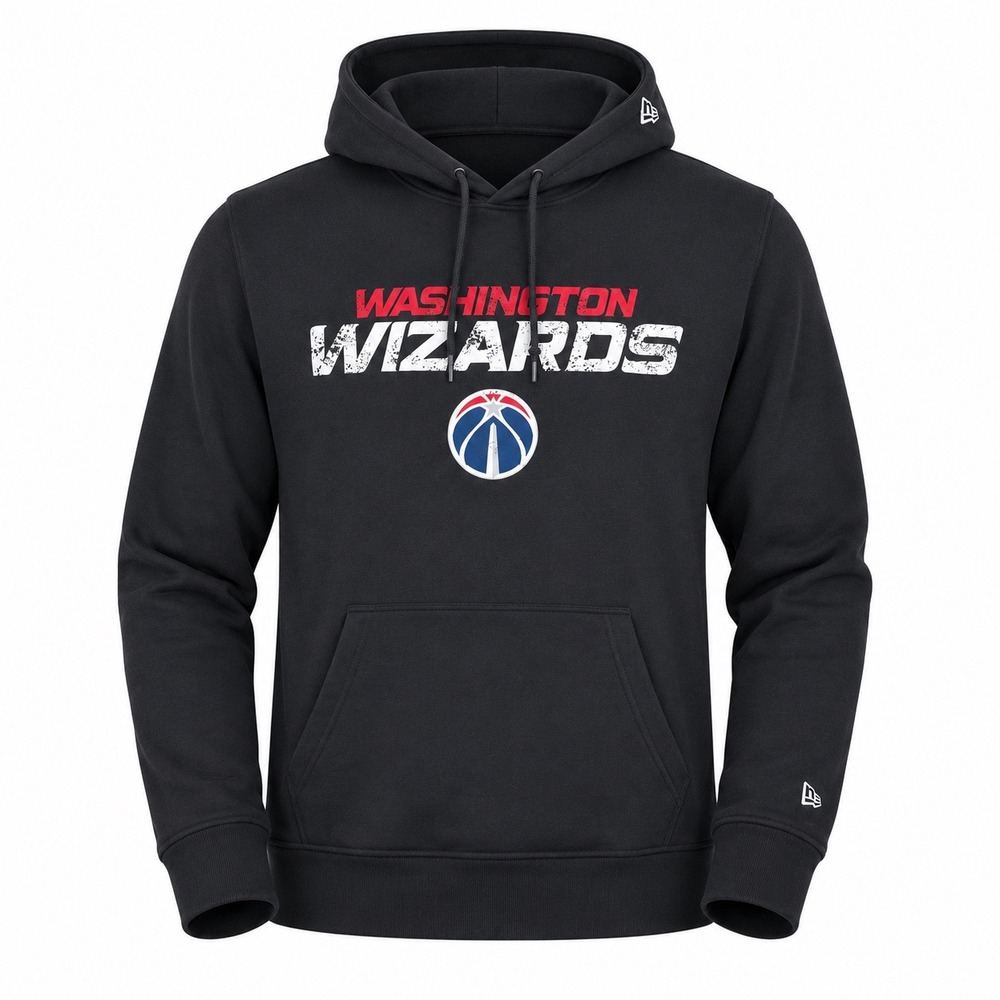 Washington NWT Wizards NBA Mens Black Pullover Hoodie Medium‎ streetwear fleece